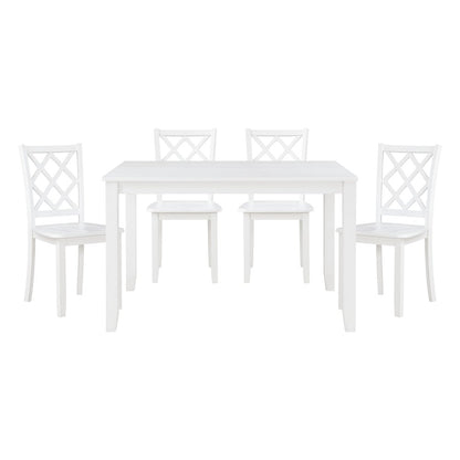 Astoria Wood Veneer Dining Room Set (set of 5) in White