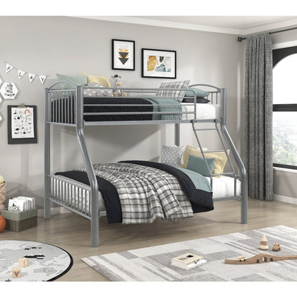Beckett Metal Twin Over Full Metal Bunk Bed in Gray
