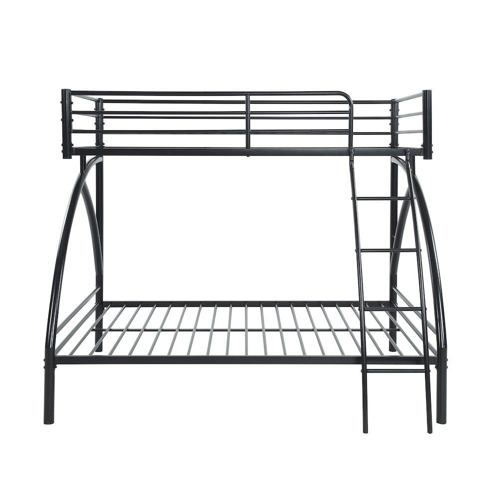 Bailey Metal Twin Over Full Metal Bunk Bed in Black