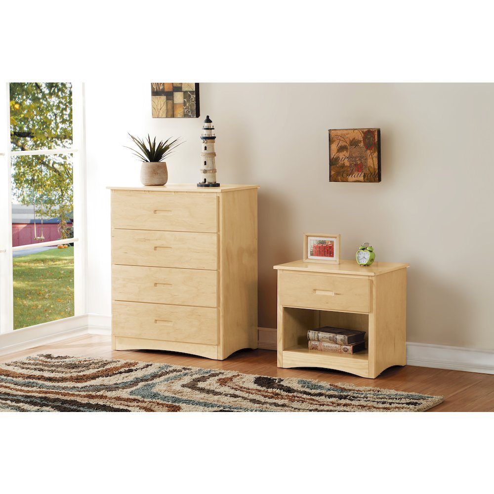 Bartly Pine Night Stand in Natural Pine