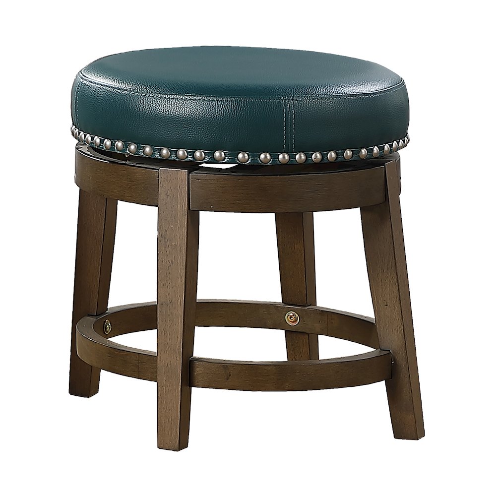 Westby Solid Wood 18" Round Swivel Stool, Set of 2 in Green