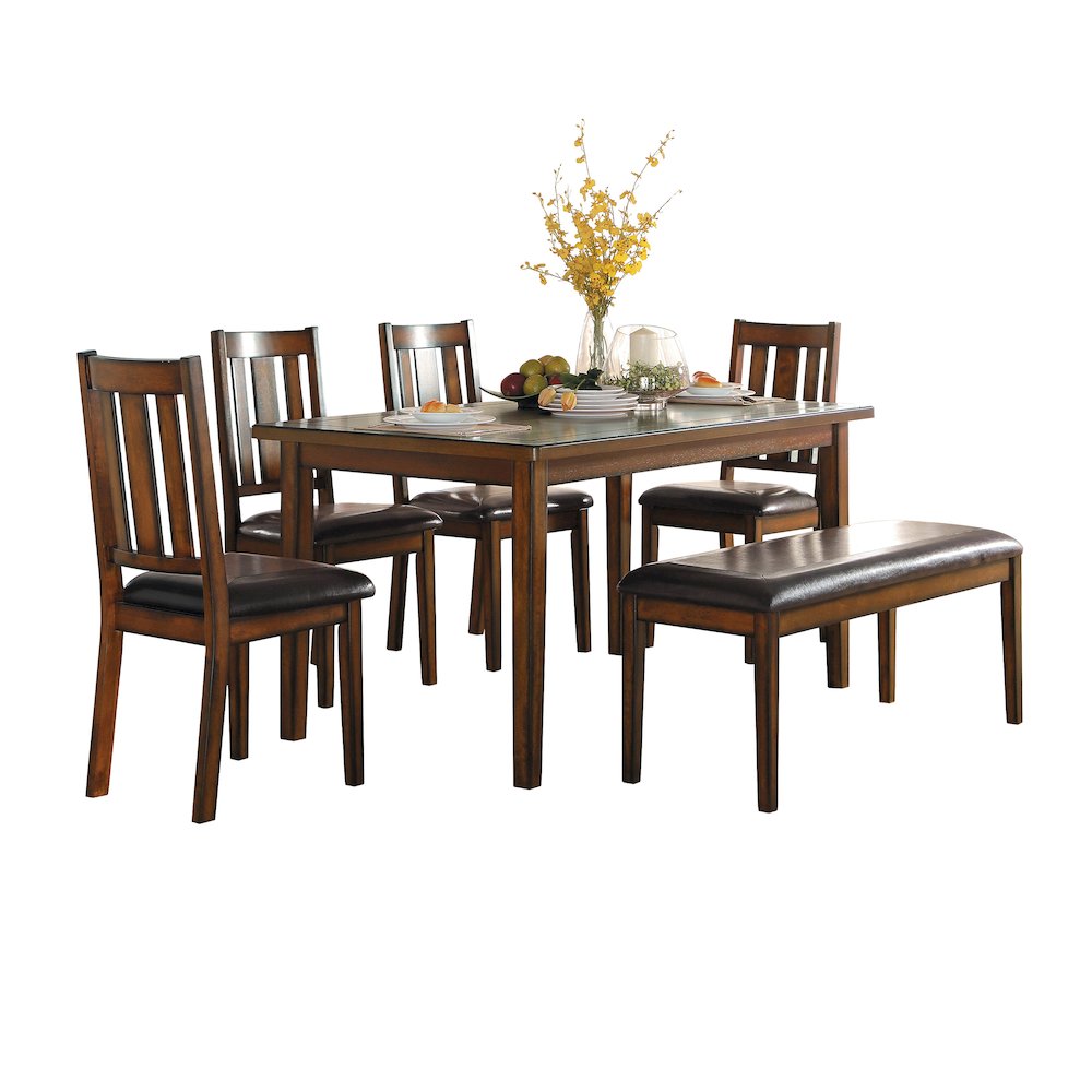Delmar Asian Hardwood 6-Piece Pack Dinette Set in Espresso