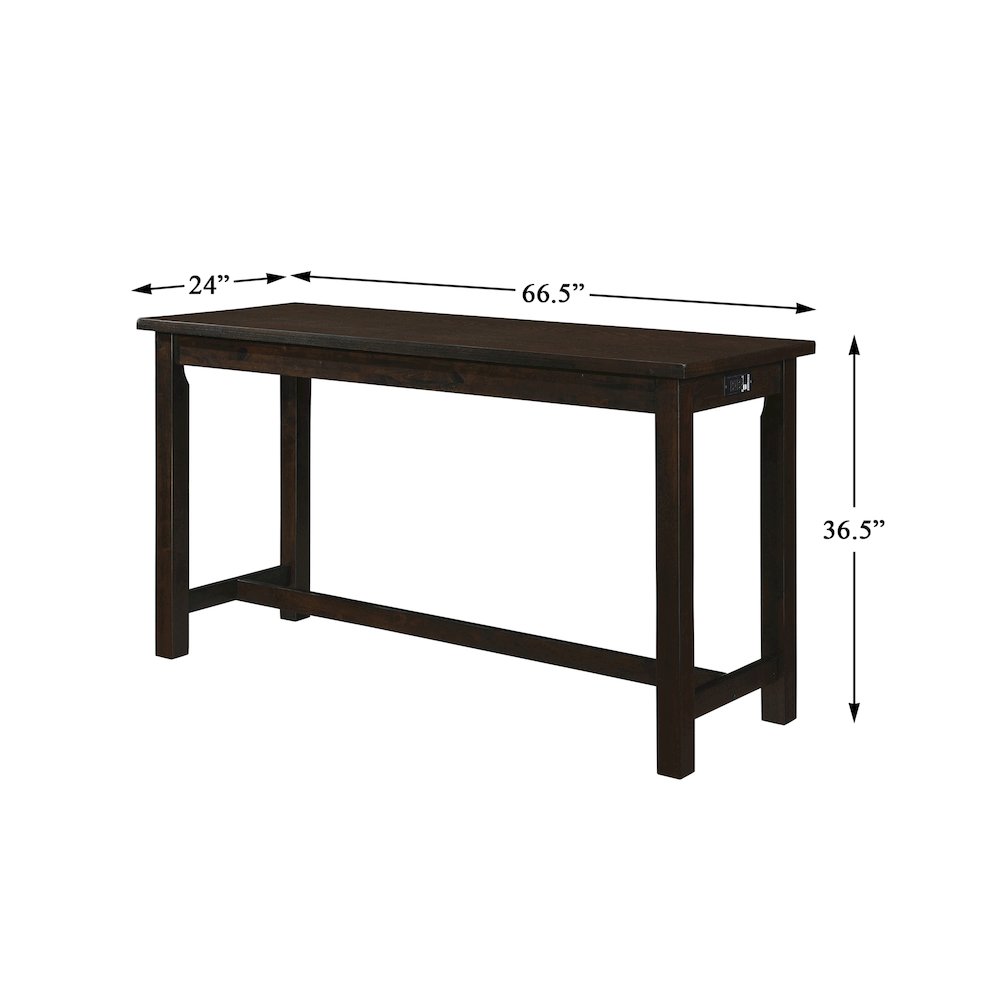 Connected Velvet Counter Height Set (Set of 4) in Espresso Finish