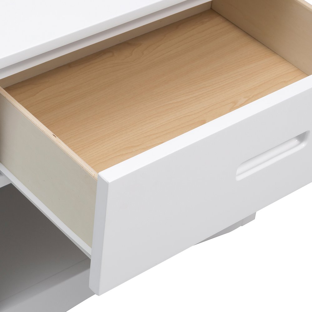 Galen Pine Night Stand in White