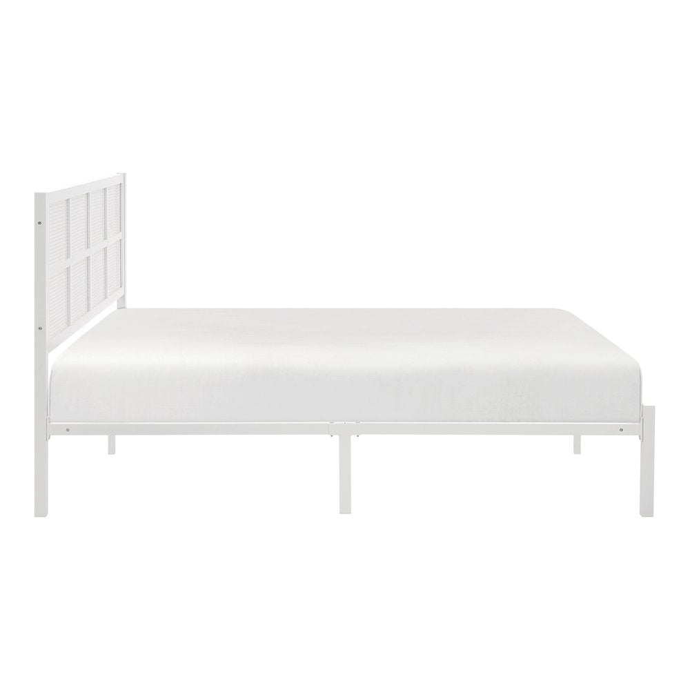 Sanibel Metal Eastern King Metal Platform Bed in White
