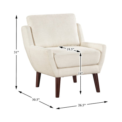 Ellie Chenille Accent Chair in Beige
