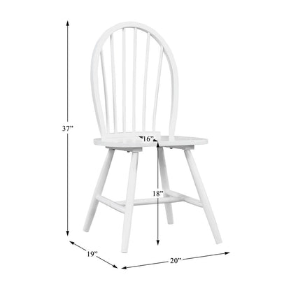 Shelby Wood Dining Room Side Chair, set of 2 in White