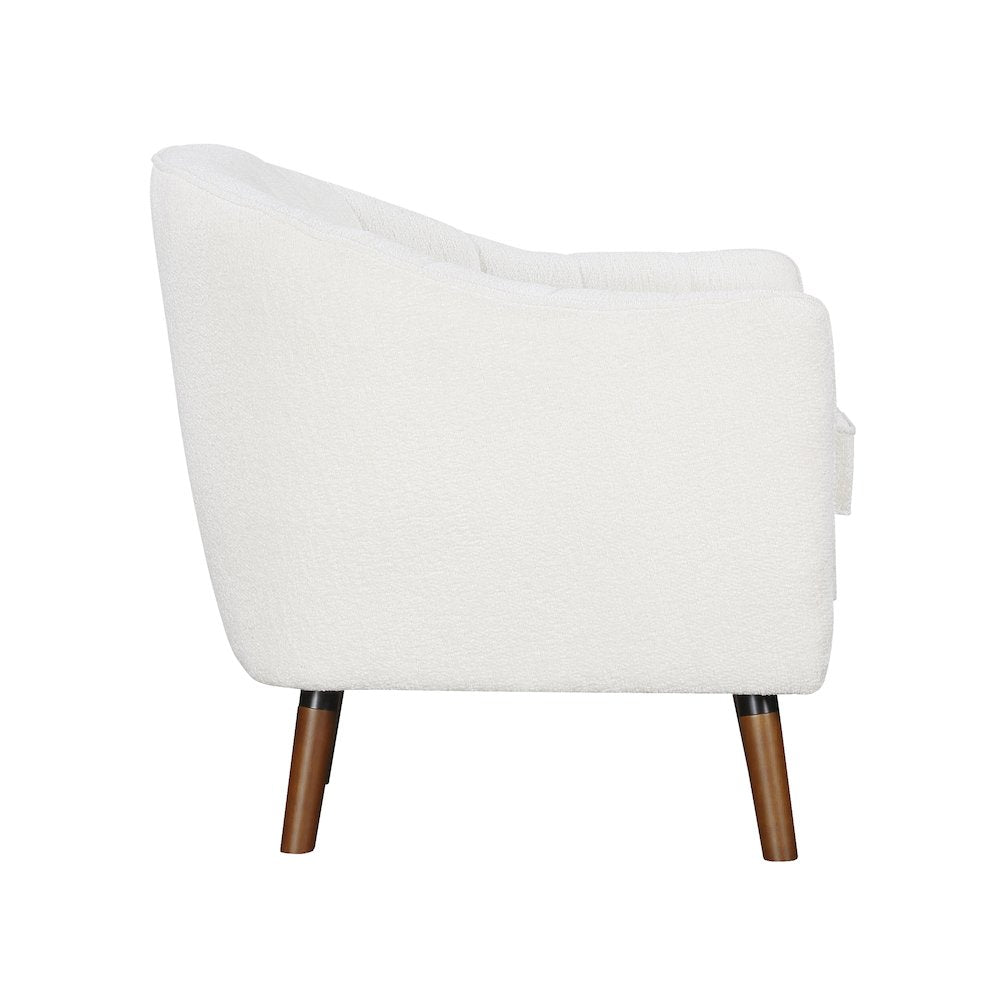 Cutler Textured Accent Chair in White