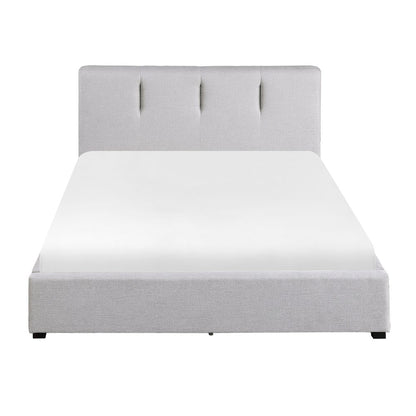 Aitana Textured California King Platform Bed in Gray