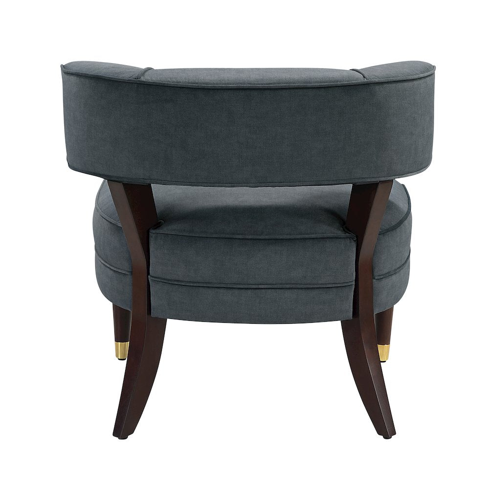 Wilson Velvet Accent Chair in Dark Gray