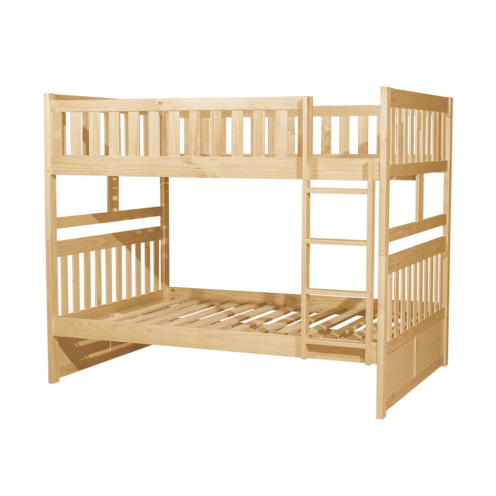 Bartly Pine Full over Full Bunk Bed in Natural Pine