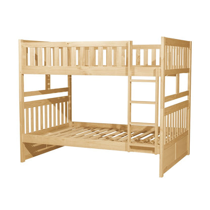 Bartly Pine Full over Full Bunk Bed in Natural Pine