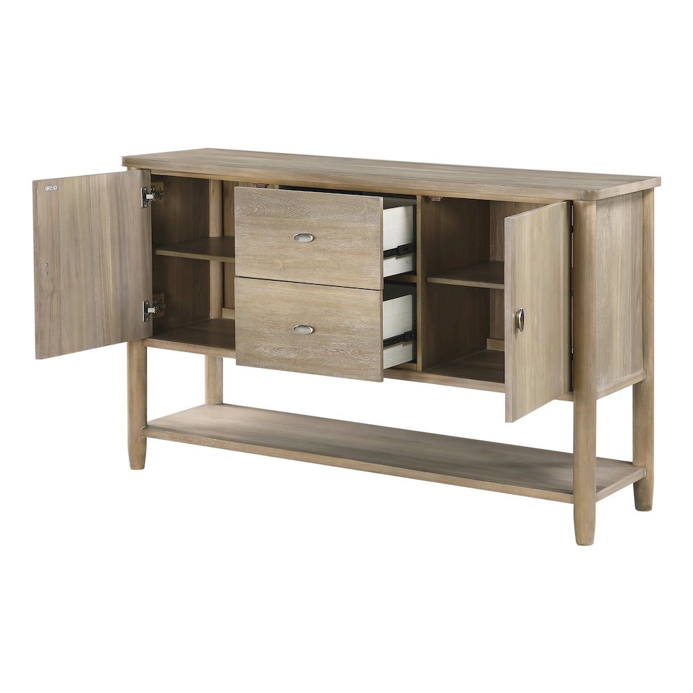 Myrna Asian Hardwood Dining Room Server in Natural