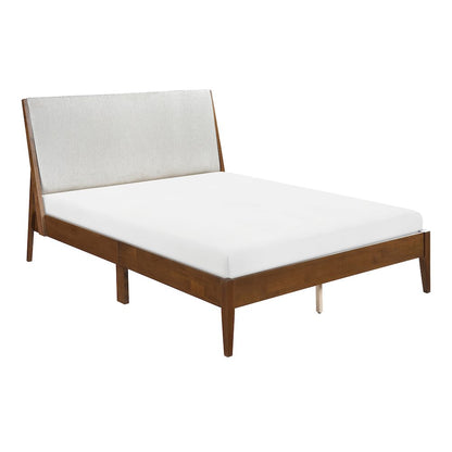 Jasper Chenille Full Platform Bed in Light gray