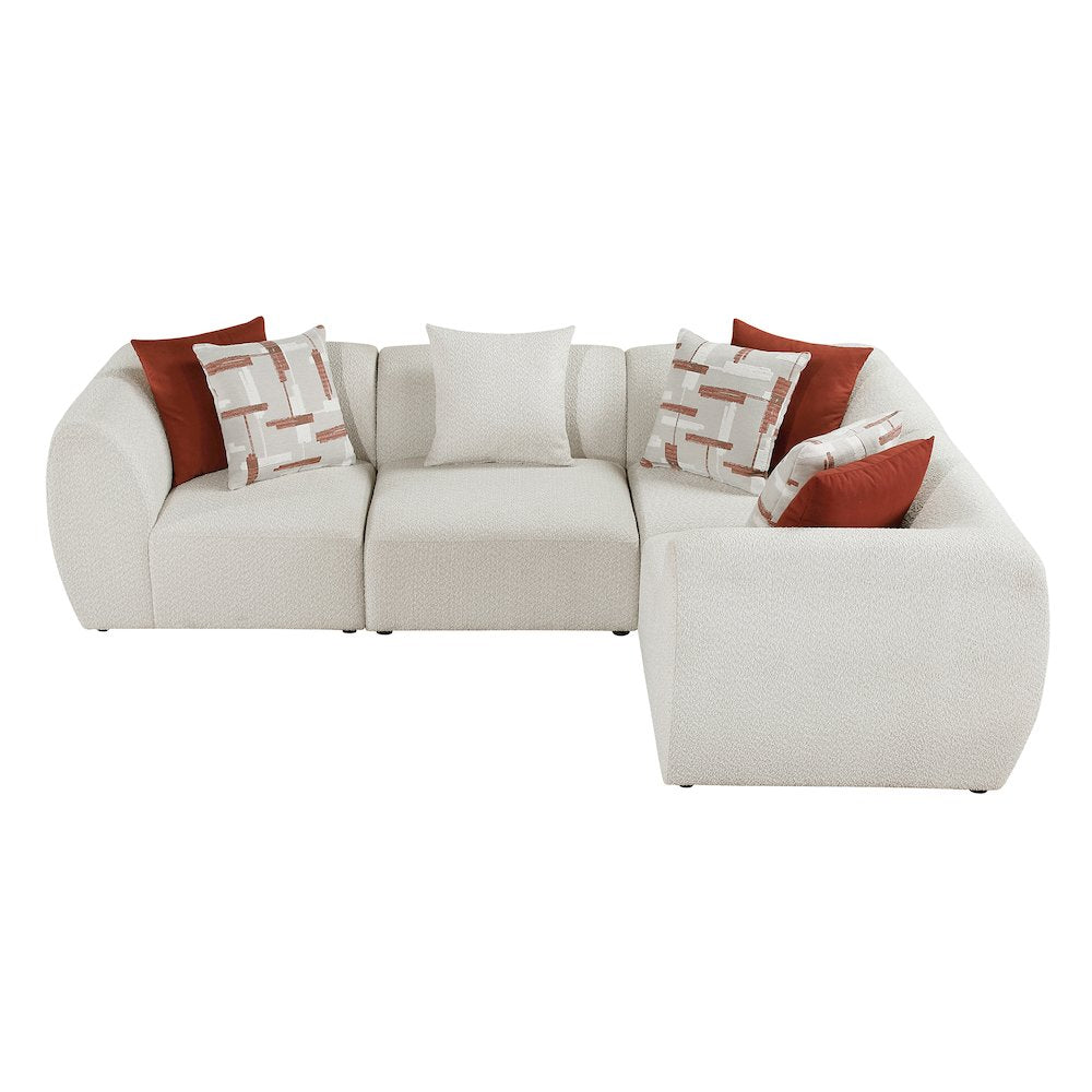 Franz Chenille 4-Piece Modular Sectional in Beige