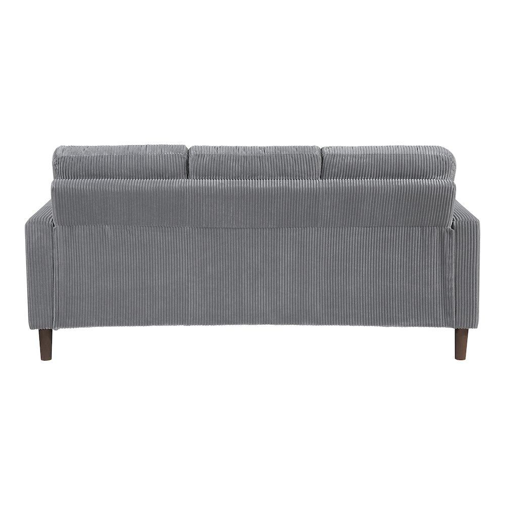 Crandall Corduroy Sofa in Gray