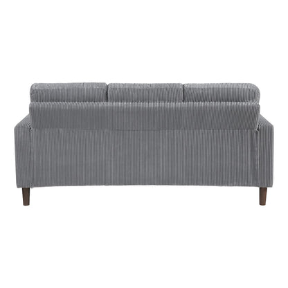Crandall Corduroy Sofa in Gray