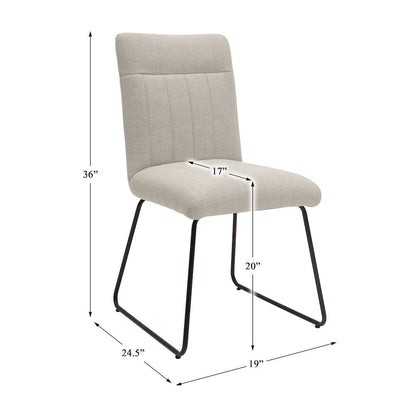 Benito Textured Dining Room Side Chair, set of 2 in Beige