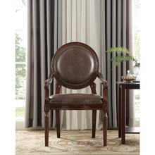 Aldermont Faux Leather Accent Chair in Dark Brown