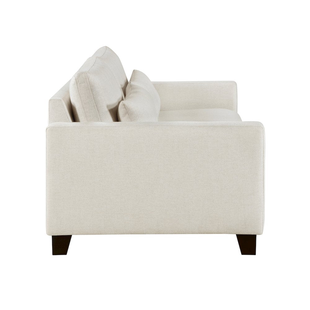 Zeke Textured Sofa in Ivory