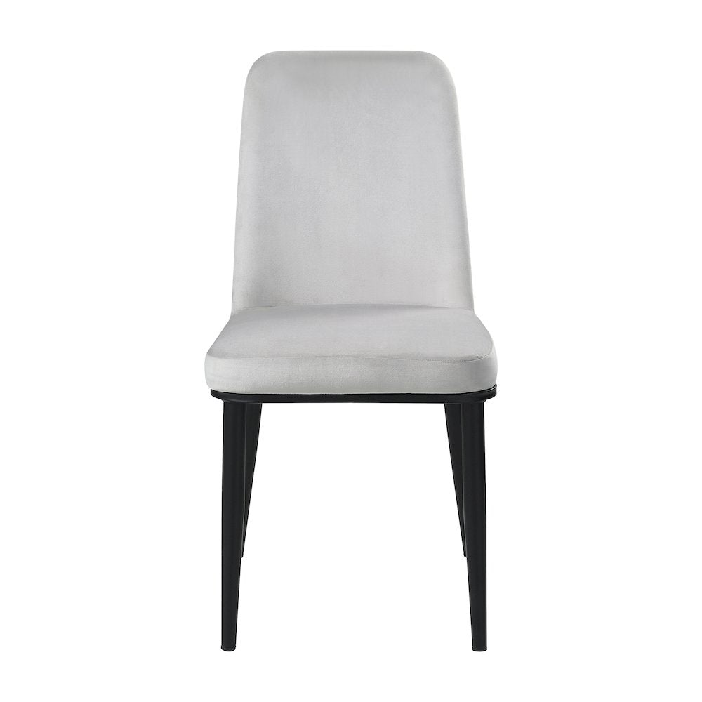 Salerno Velvet Dining Room Side Chair, set of 2 in Beige