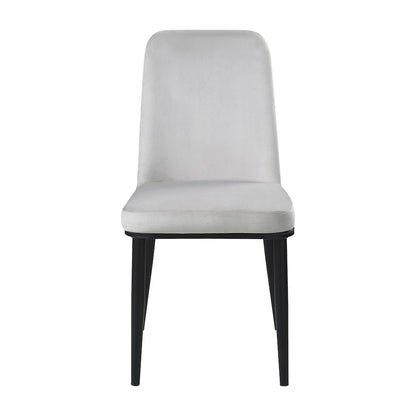 Salerno Velvet Dining Room Side Chair, set of 2 in Beige