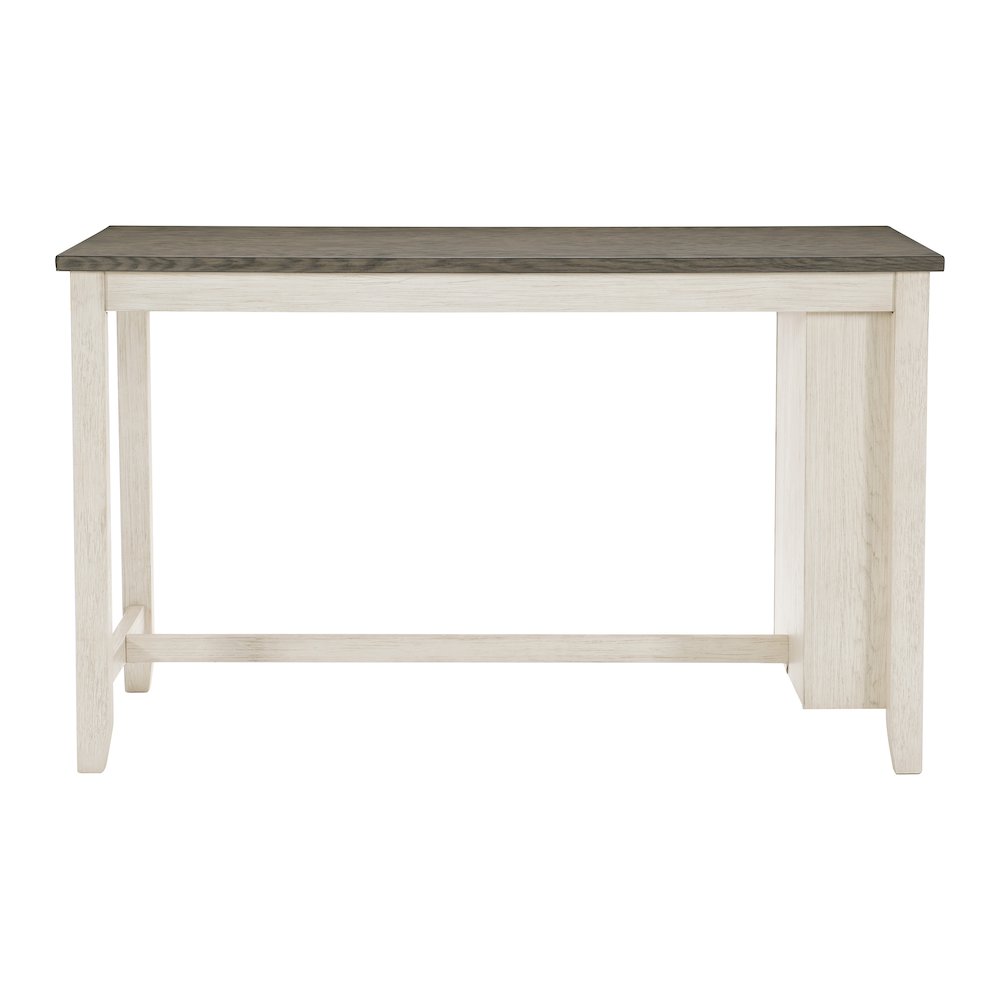 Timbre Wood Counter Height Table in Antique white and Rosy Brown Finish