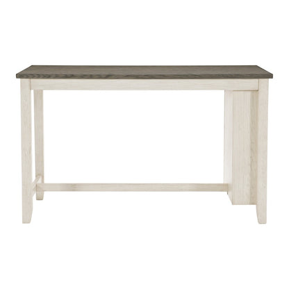 Timbre Wood Counter Height Table in Antique white and Rosy Brown Finish