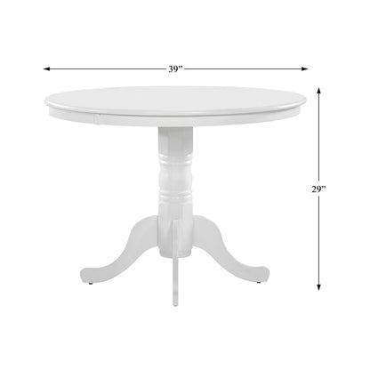 Shelby Wood Veneer Dining Room Table in White