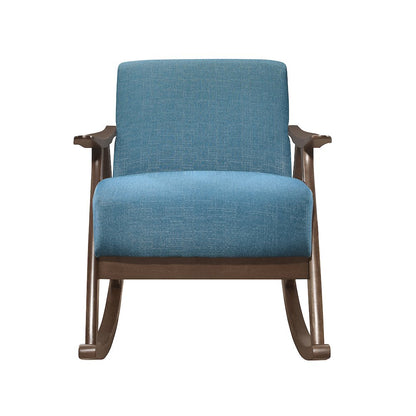 Waithe Textured Rocking Chair in Blue