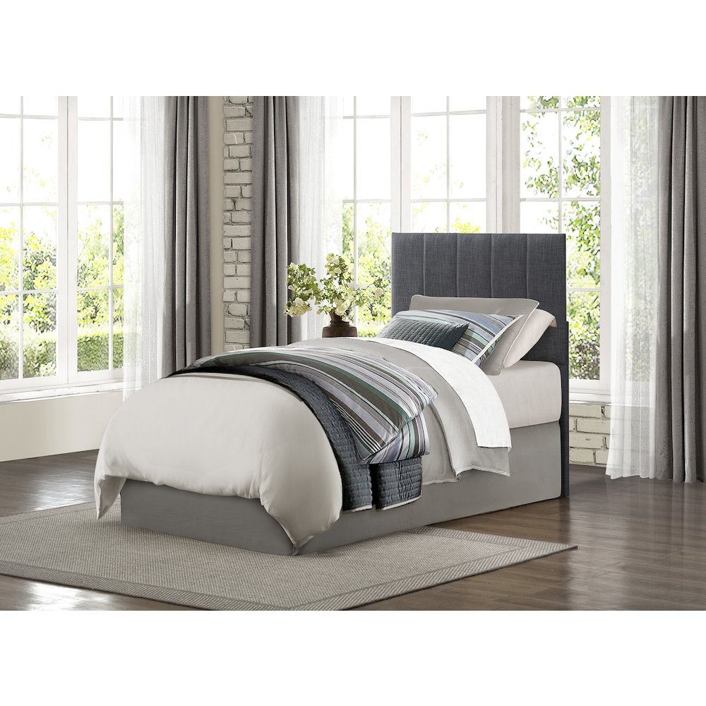 Potrero Fabric Twin Upholstery Panel Headboard in Gray