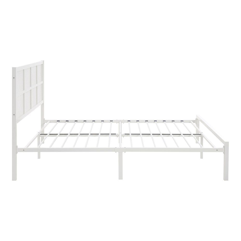 Sanibel Metal Eastern King Metal Platform Bed in White
