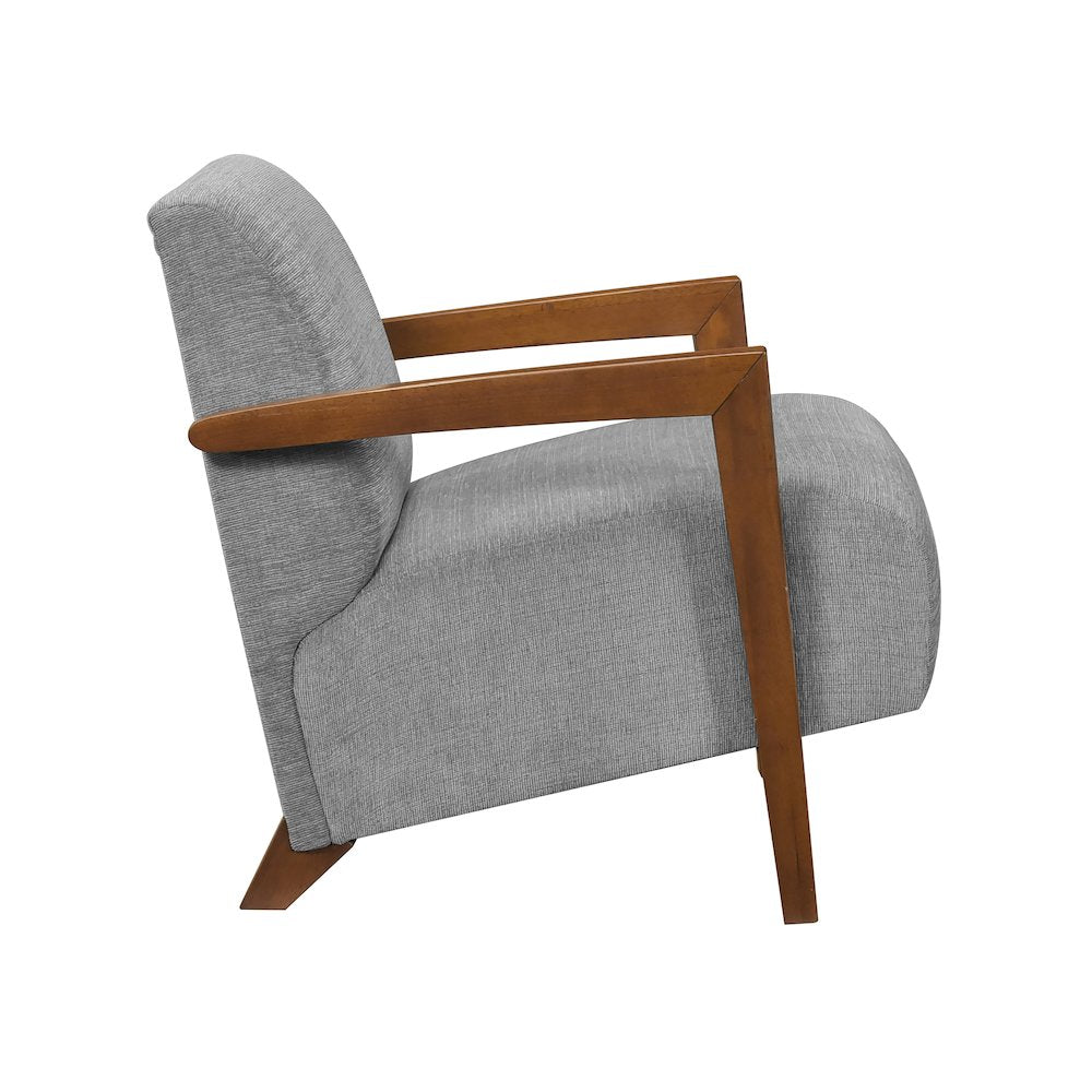 Odessa Chenille Accent Chair in Gray