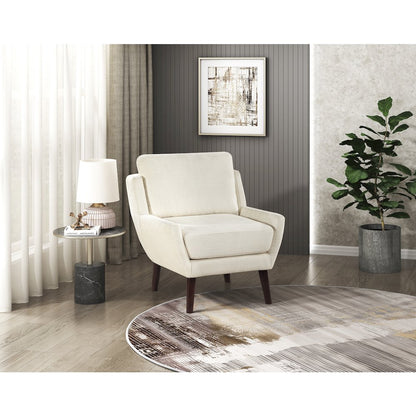 Ellie Chenille Accent Chair in Beige