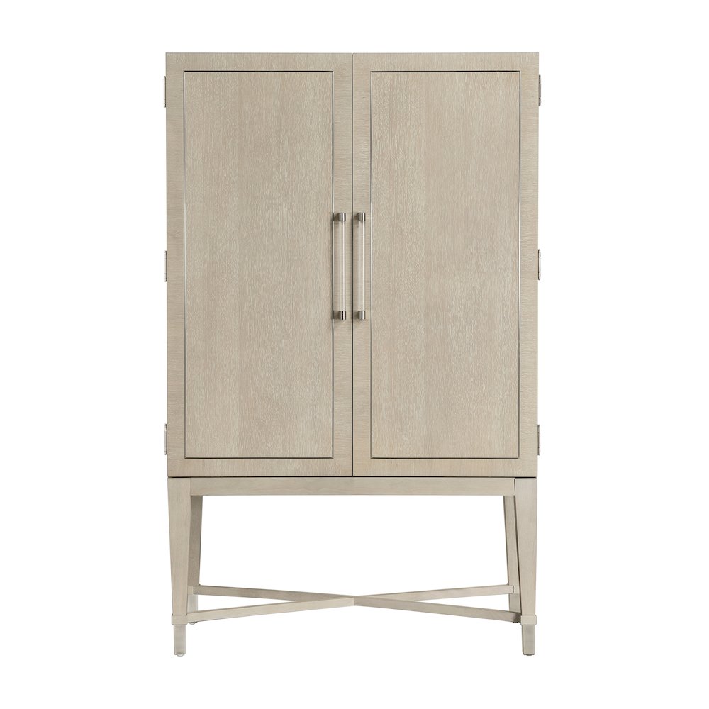 Genoa Oak Veneer Bar Cabinet in Light Oak Finish