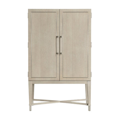 Genoa Oak Veneer Bar Cabinet in Light Oak Finish