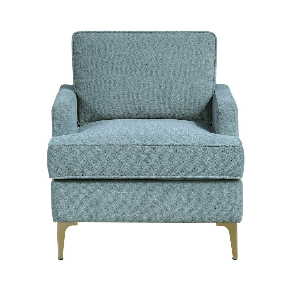 Colette Chenille Accent Chair in Peacock