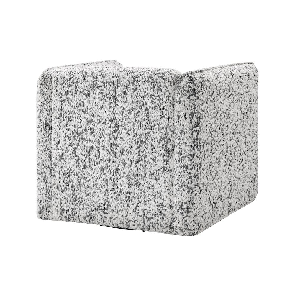 Finnegan Jacquard Swivel Chair in Gray