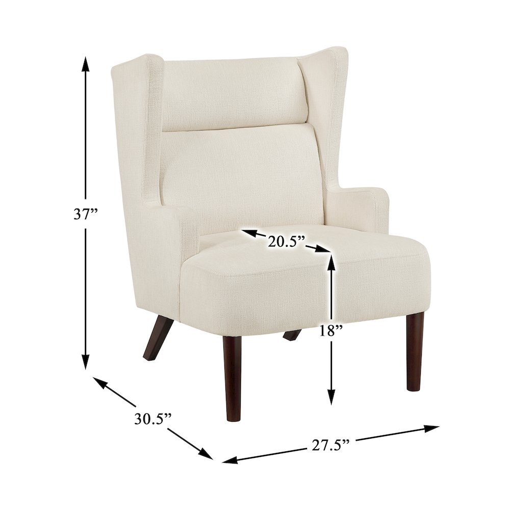 Alden Chenille Accent Chair in Beige