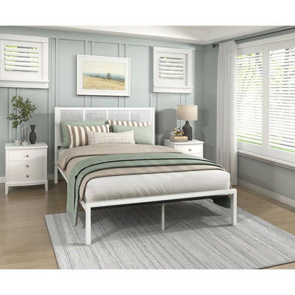 Sanibel Metal Eastern King Metal Platform Bed in White
