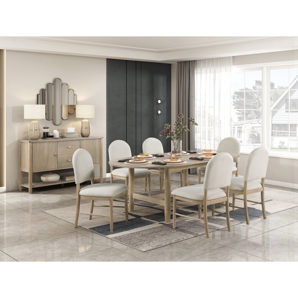 Myrna Asian Hardwood Dining Room Server in Natural