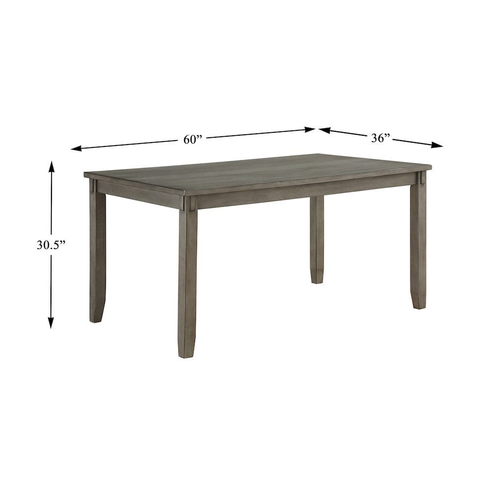 Holders Asian Hardwood 6-Piece Pack Dinette Set in Gray