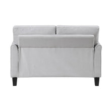 Aliana Textured 2pc Set: Sofa, Loveseat in Gray