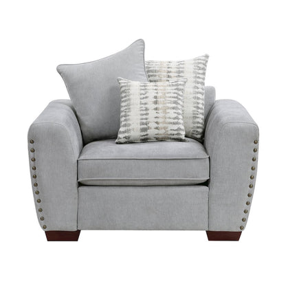 Hume Chenille Chair in Gray