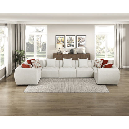 Franz Chenille 7-Piece Modular Sectional in Beige