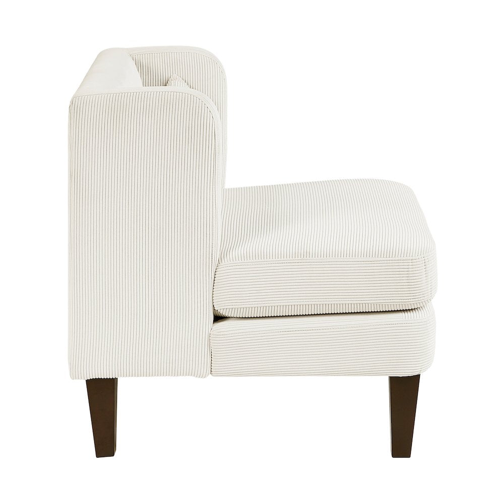 Forrester Corduroy Accent Chair in Beige