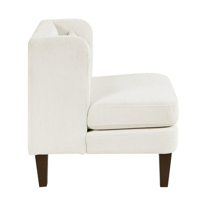 Forrester Corduroy Accent Chair in Beige