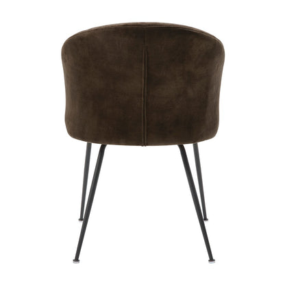 Cosimo Velvet Dining Room Side Chair, set of 2 in Brown