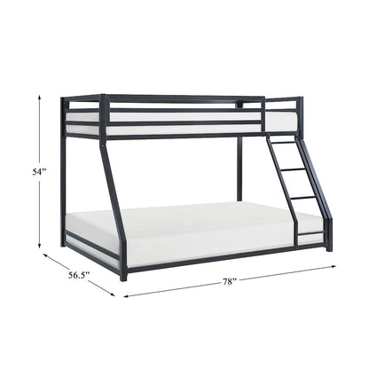 Jovie Metal Twin Over Full Metal Bunk Bed in Black