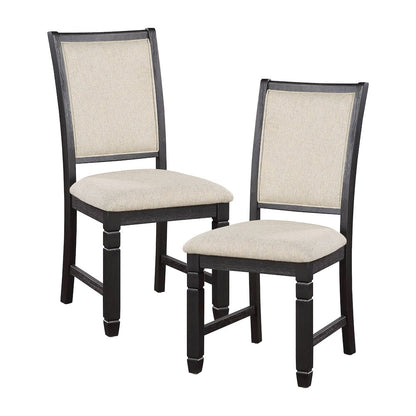 Asher Textured Dining Room Side Chair, set of 2 in Beige
